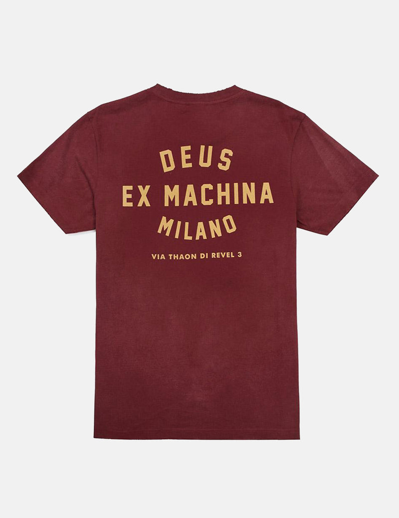 T-shirt Tokyo Deus Ex Machina blanchi au soleil - Maroon