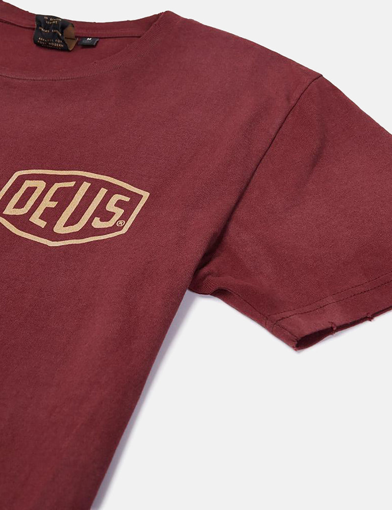 T-shirt Tokyo Deus Ex Machina blanchi au soleil - Maroon