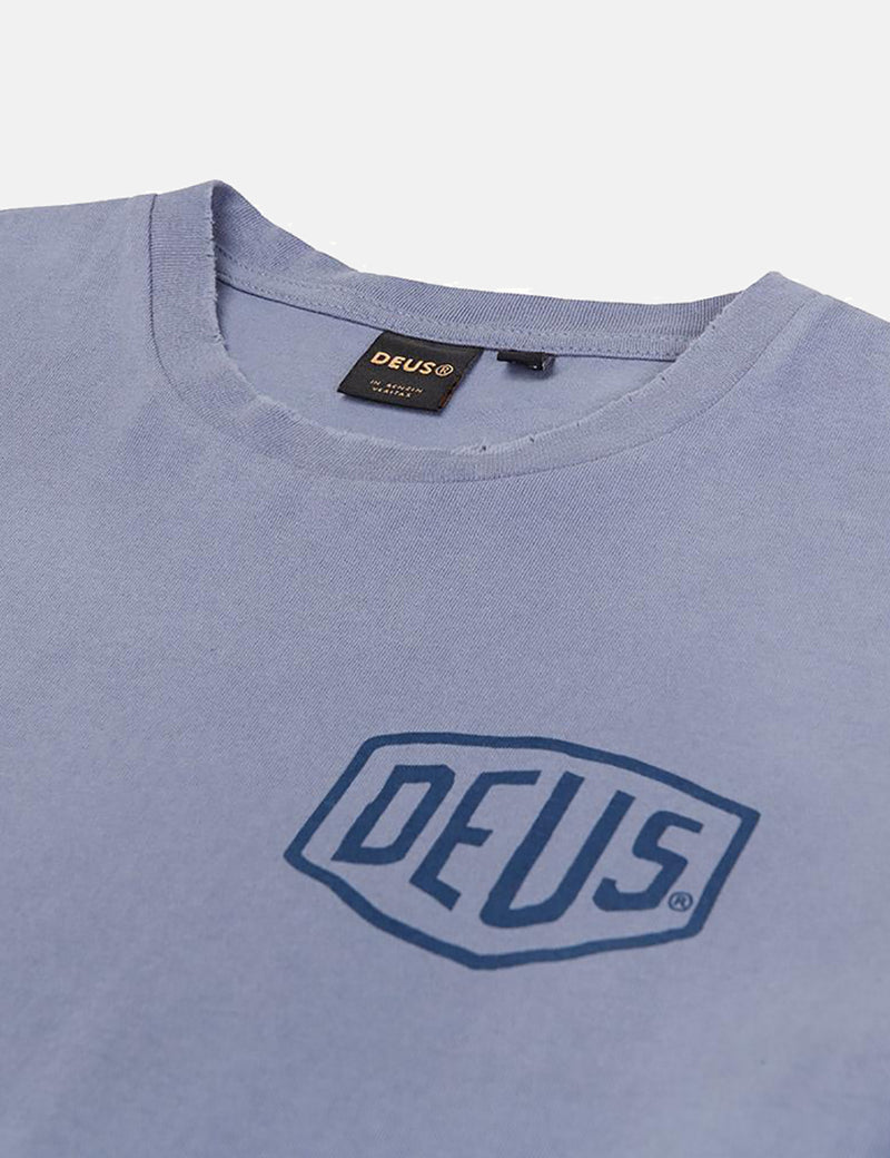 Deus Ex Machina Sunbleached Tokyo T-shirt - Steel Blue