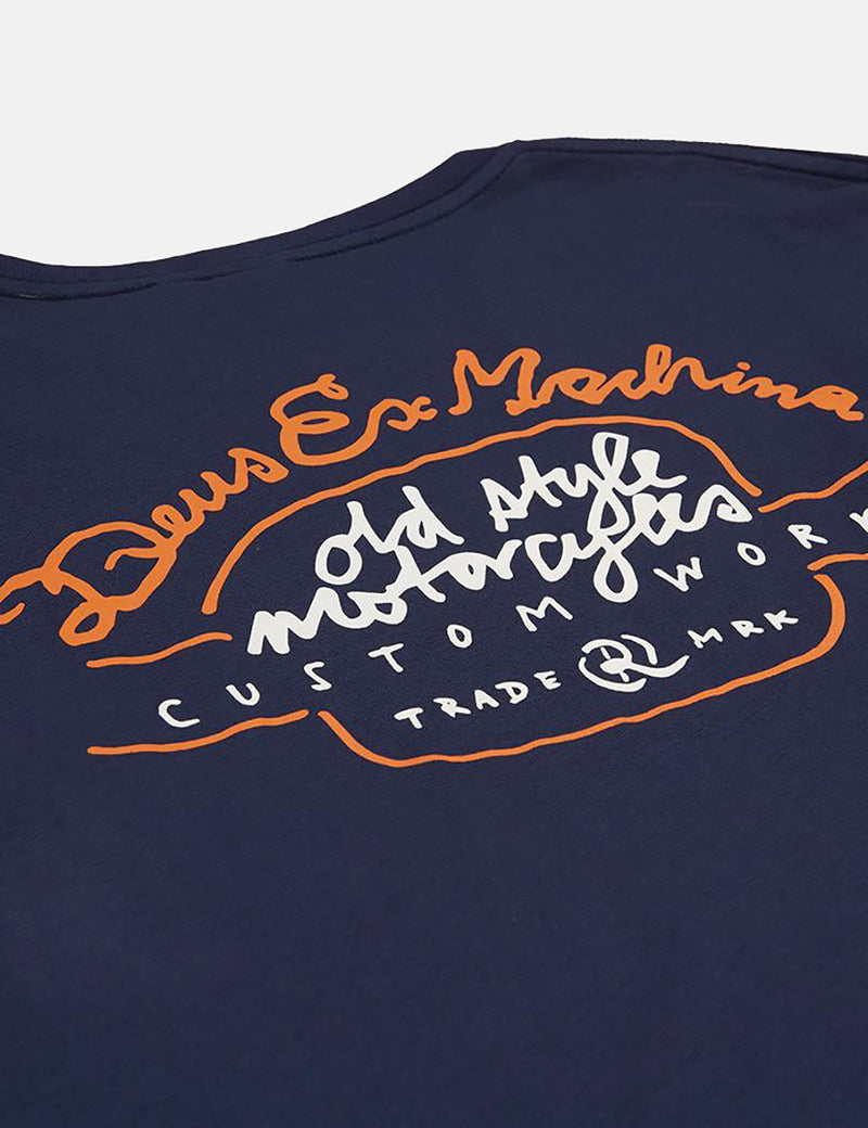 Deus Ex Machina Worker Long Sleeve T-Shirt - Navy