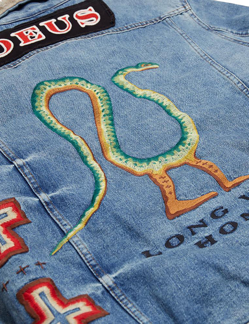 Veste de camionneur en denim Deus Ex Machina Ronald - Stonewash