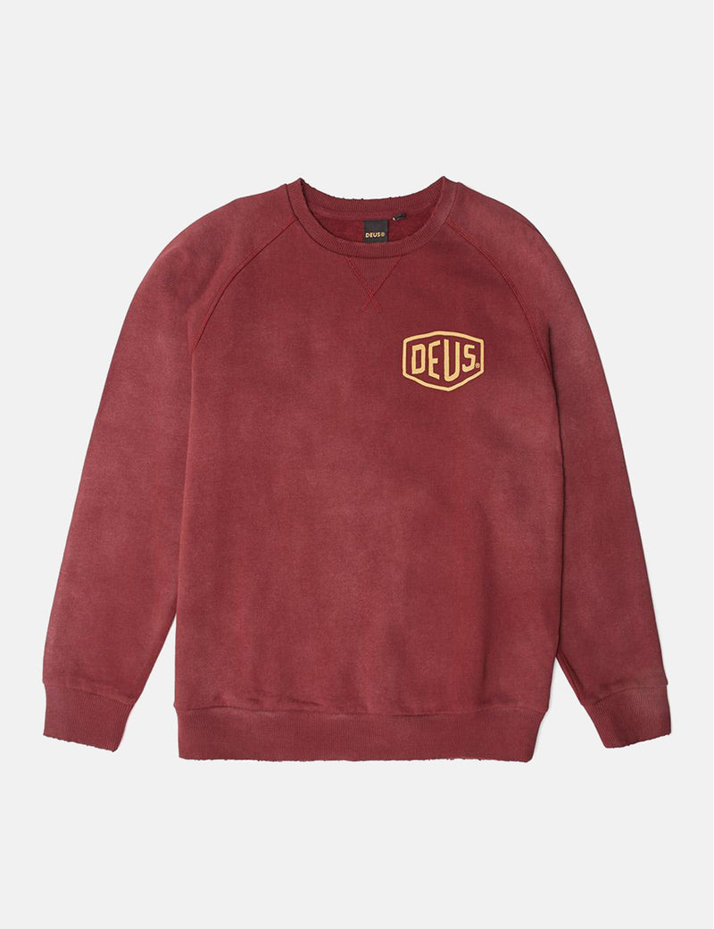 Sweatshirt Milan blanchi au soleil Deus Ex Machina - Maroon