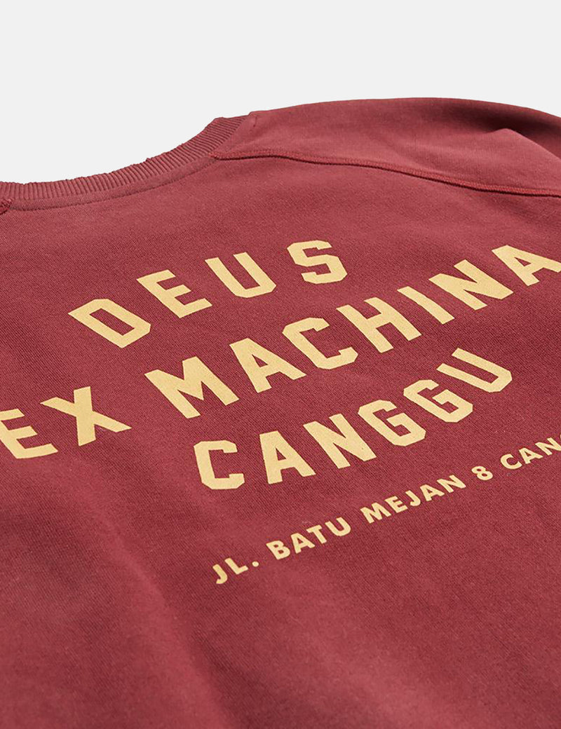 Sweatshirt Milan blanchi au soleil Deus Ex Machina - Maroon