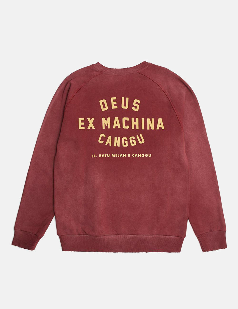 Sweatshirt Milan blanchi au soleil Deus Ex Machina - Maroon