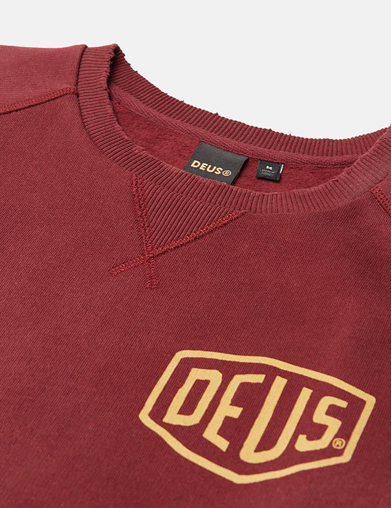 Sweatshirt Milan blanchi au soleil Deus Ex Machina - Maroon