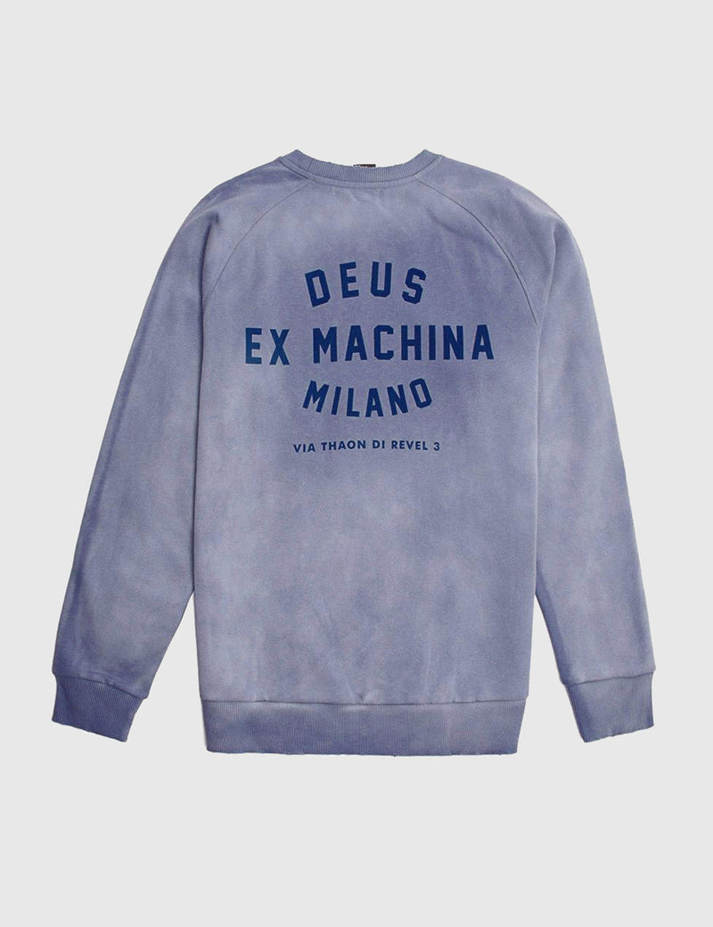 Deus Ex Machina Sunbleached Milan Sweatshirt - Steel Blue