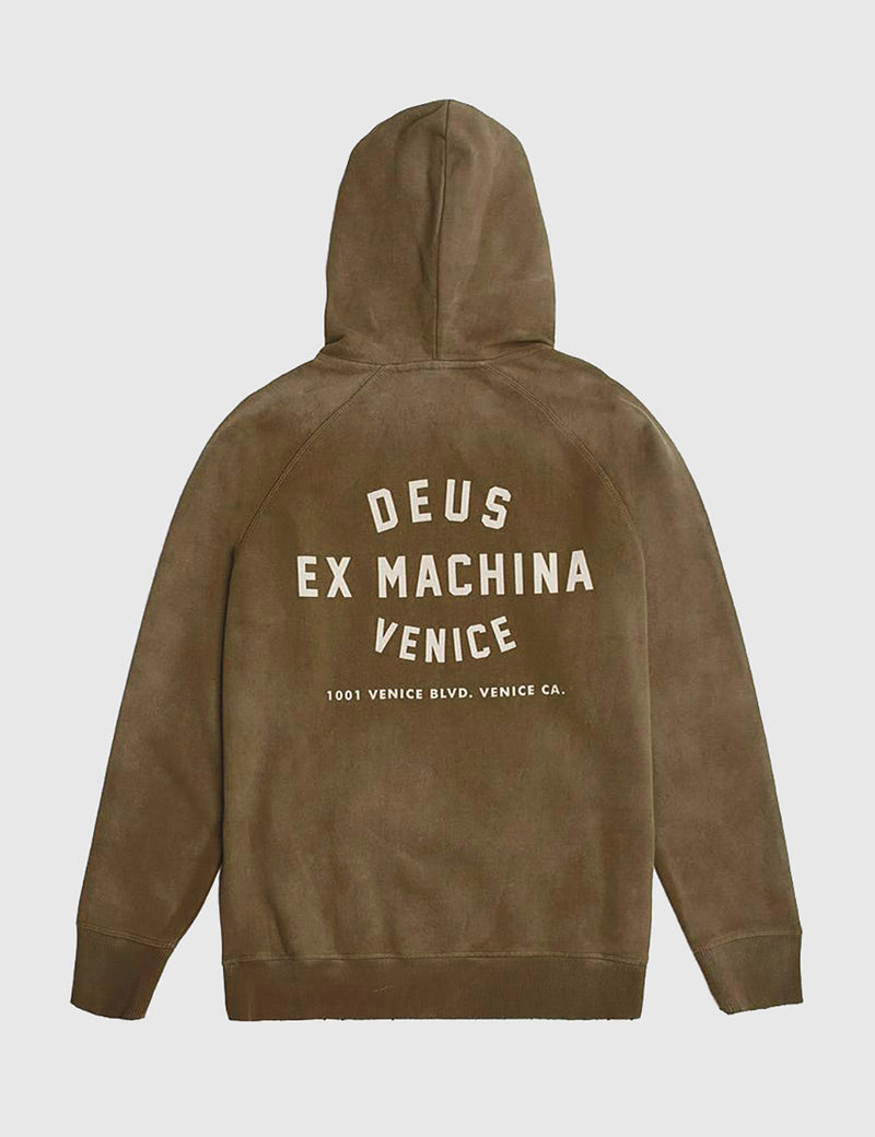 Deus Ex Machina Sunbleached Milan Hooded Sweatshirt - Bark