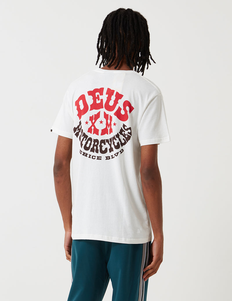 Deus ExMachinaビッグトゥTシャツ-ヴィンテージホワイト