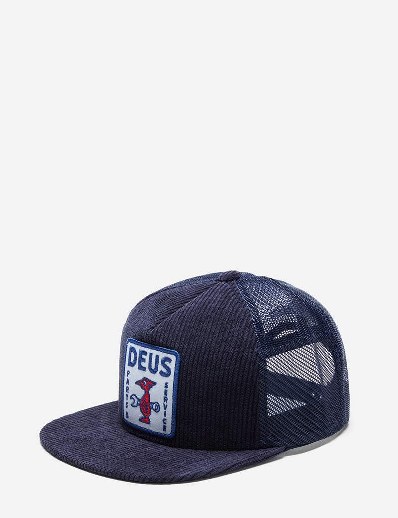 Deus Ex Machina Shop Trucker Cap - Navy Blue