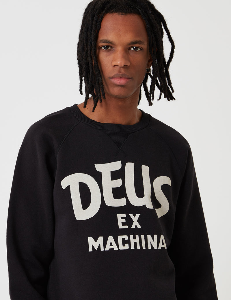 Deus Ex Machina Curvy 스웻 셔츠-블랙