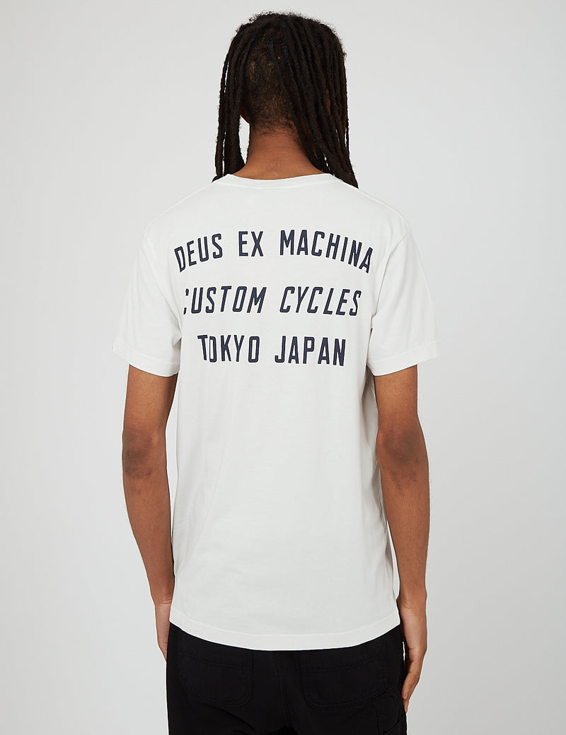 Deus Ex Machina Speed Stix T-Shirt - Vintage Weiß
