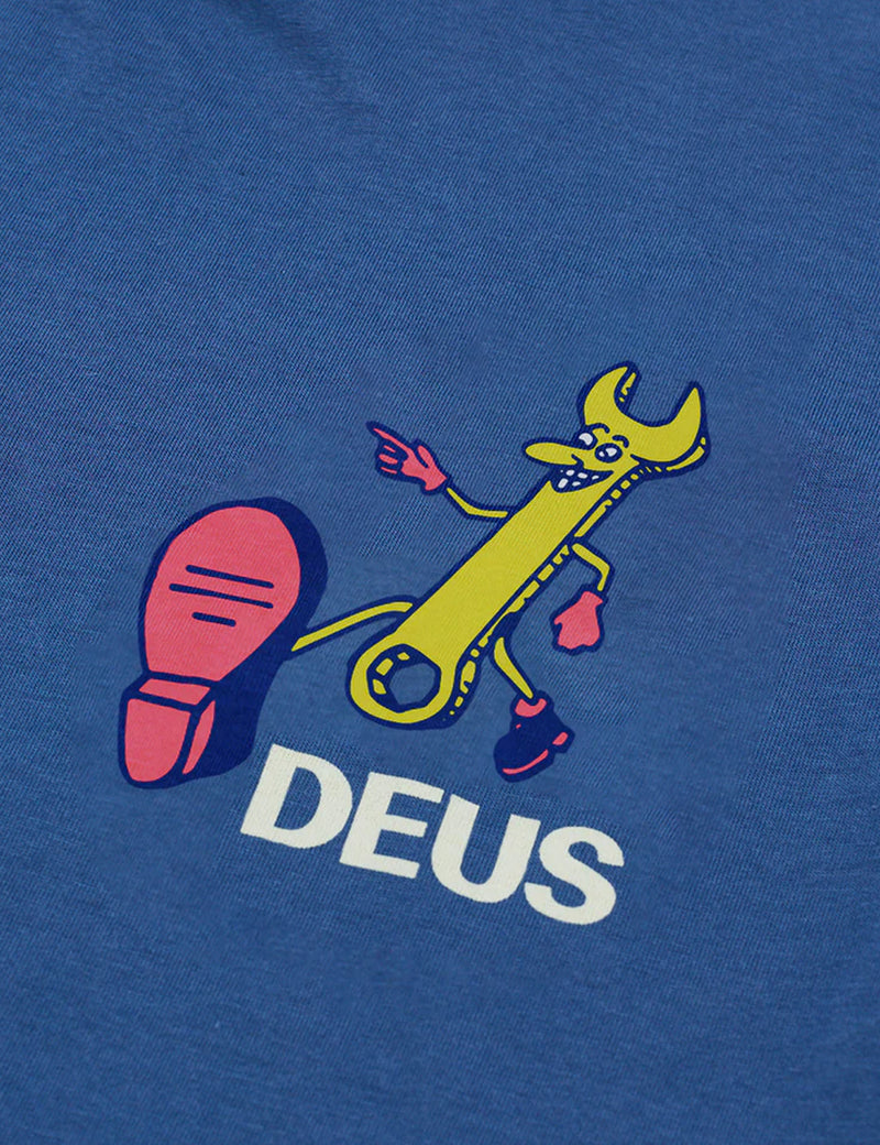 Deus Ex Machina City Weites T-Shirt - Staubiges Blau