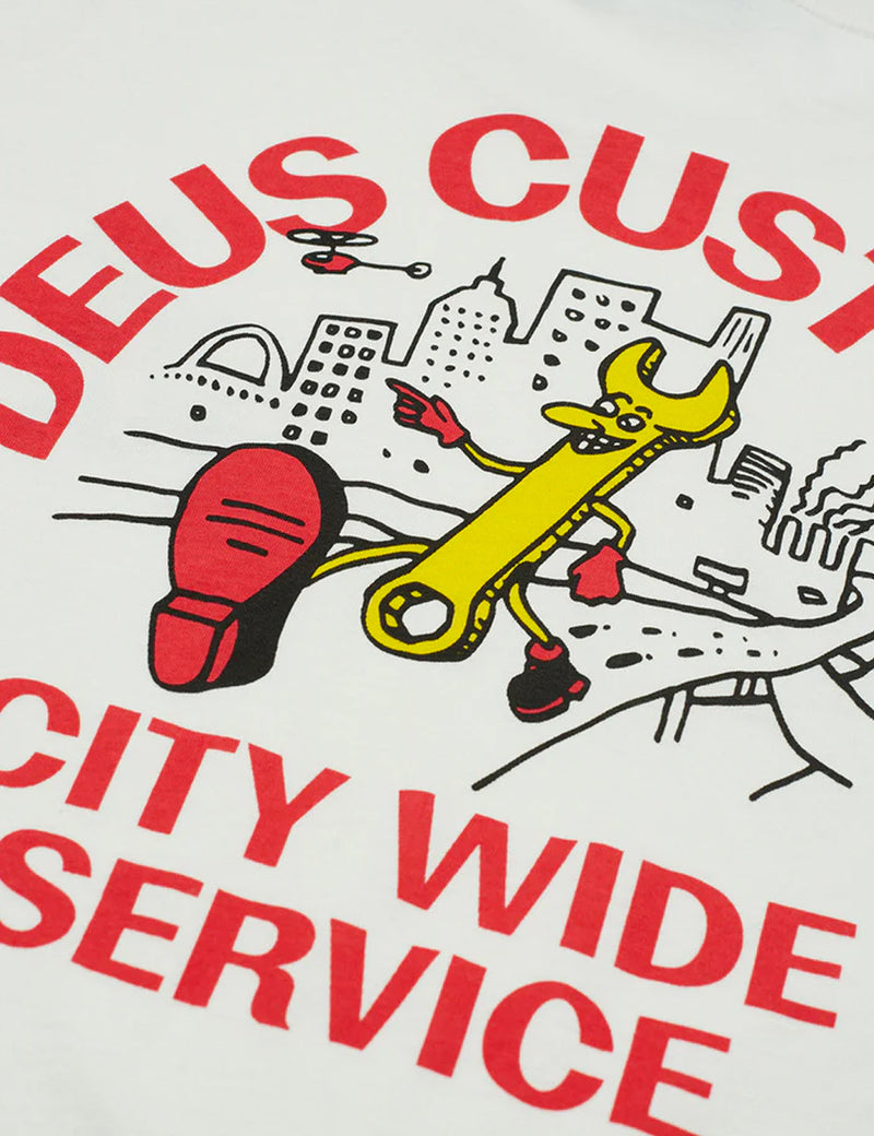 Deus Ex Machina City Weites T-Shirt - Vintage Weiß