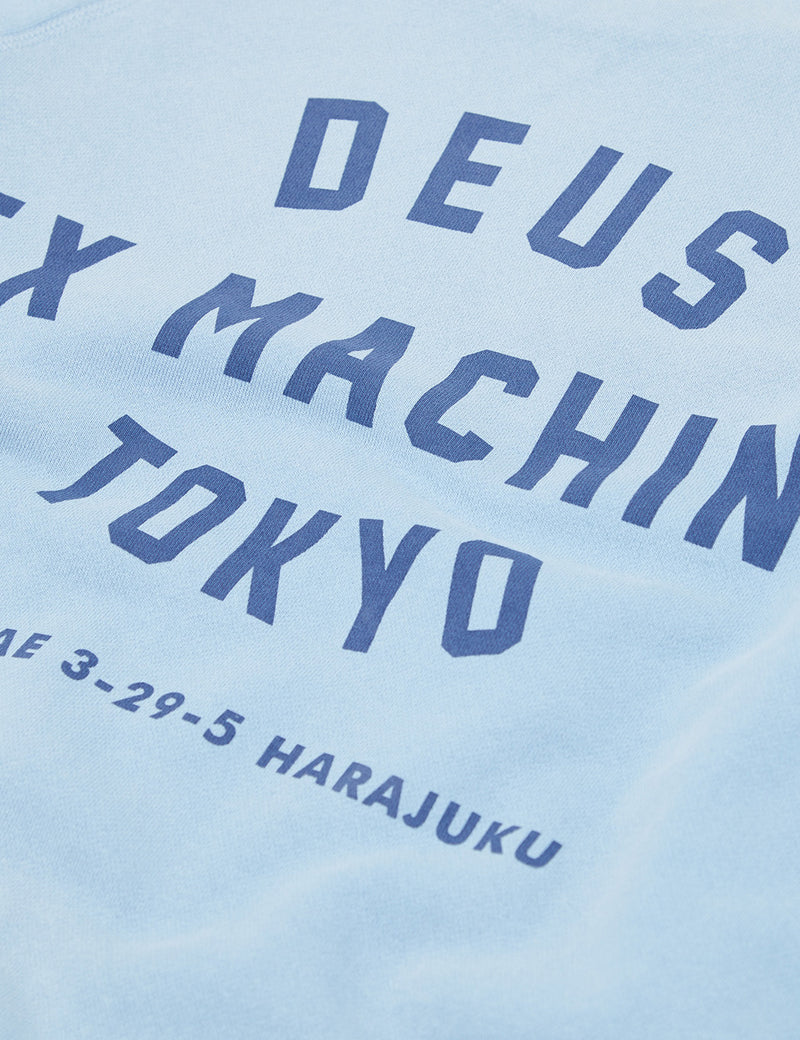 Deus Ex Machina Sunbleached Tokyo Sweatshirt - Sky Blue