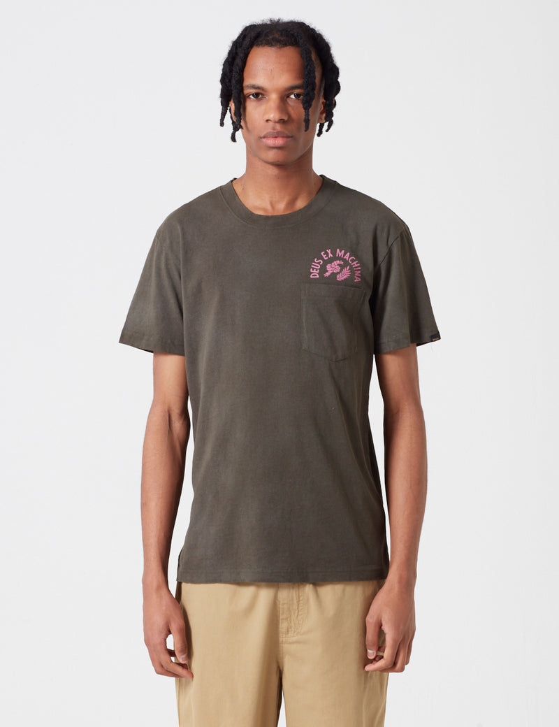 T-Shirt Postmoderne Deus Ex Machina Sunbleached - Beluga Green/Rose Red
