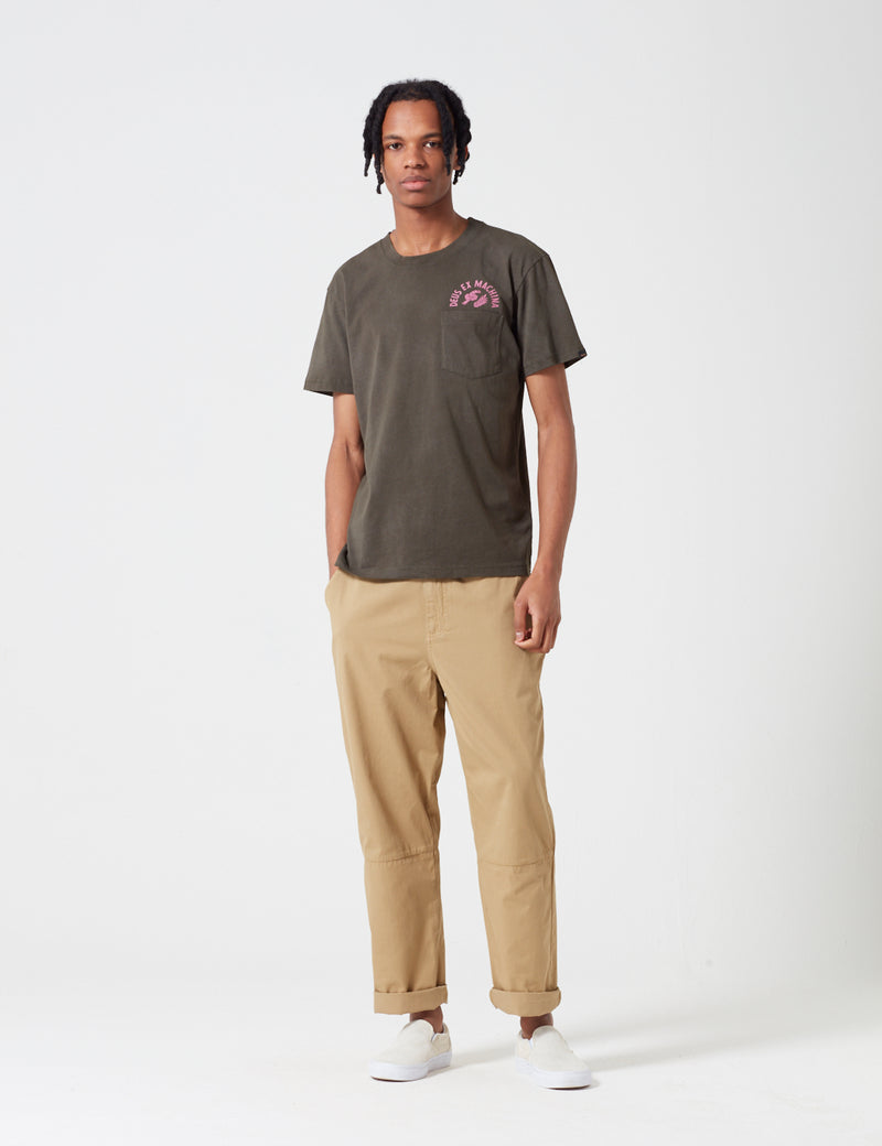 T-Shirt Postmoderne Deus Ex Machina Sunbleached - Beluga Green/Rose Red
