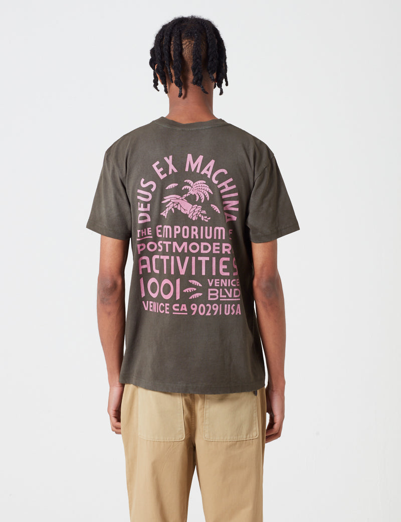 T-Shirt Postmoderne Deus Ex Machina Sunbleached - Beluga Green/Rose Red