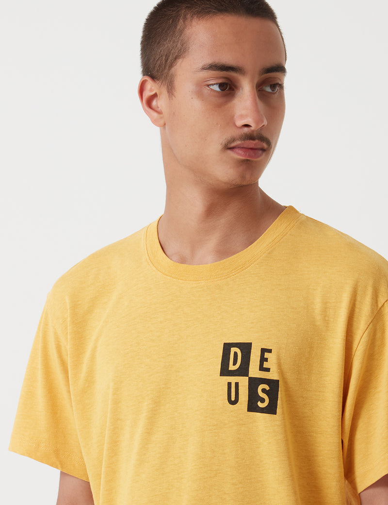 Deus Ex Machina De Niro T-Shirt - Mineral Yellow
