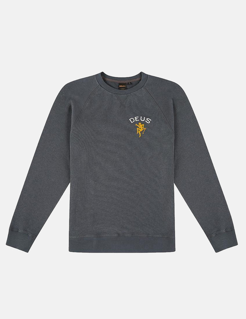 Sweat Deus Ex Machina Devil Crewneck - Washed Black