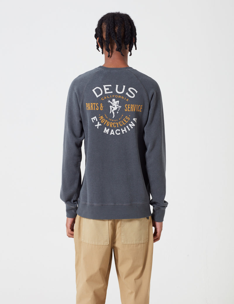Sweat Deus Ex Machina Devil Crewneck - Washed Black