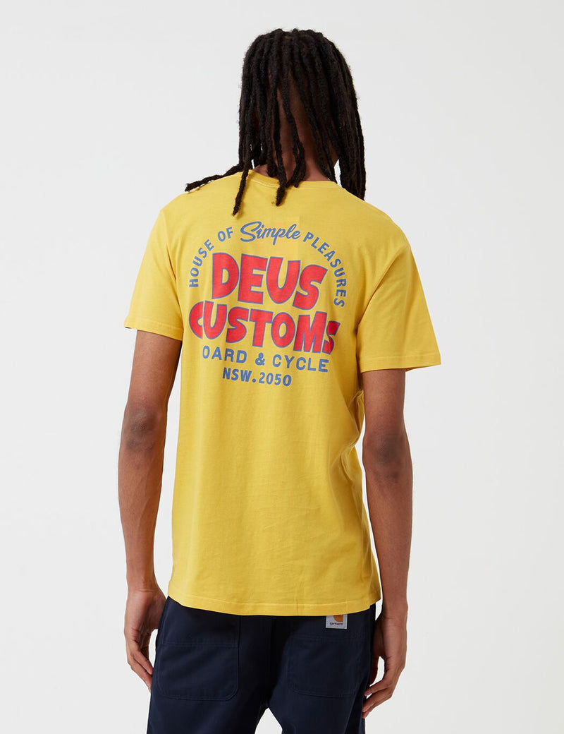 Deus Ex Machina Simpli-Stadt-T-Shirt - Super Lemon