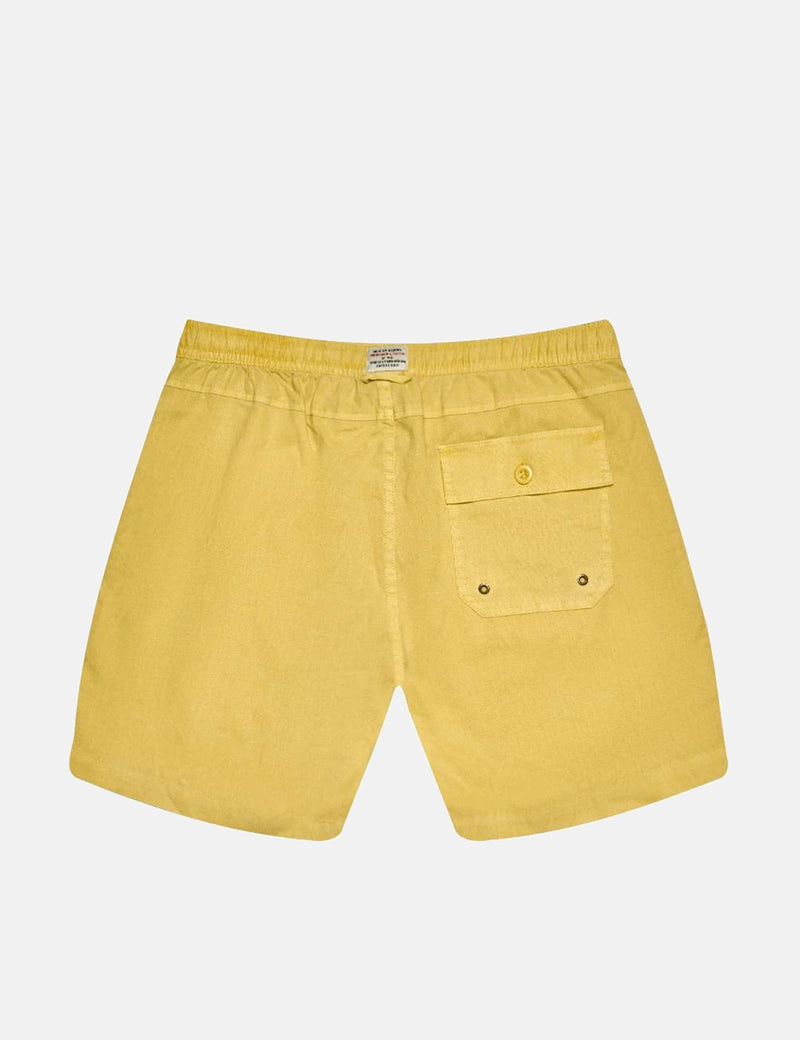 Deus Ex Machina Sandbar Garment Dye Shorts - Super Lemon
