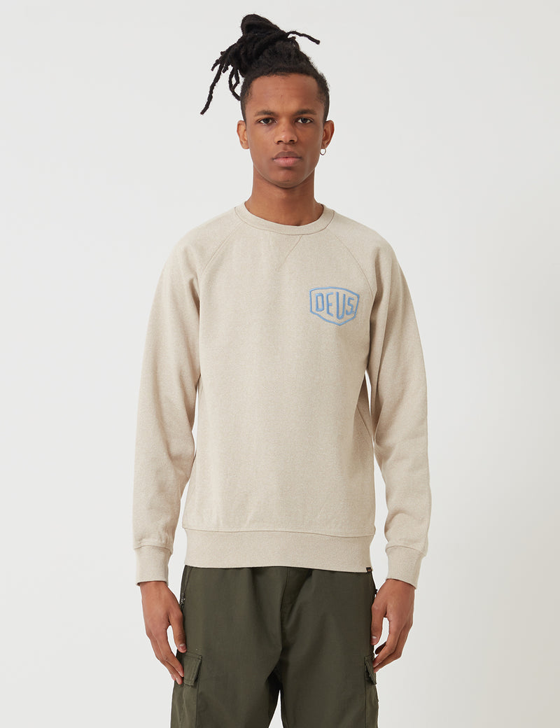 Deus Ex Machina Premium Tokyo Sweatshirt - Safari Marle