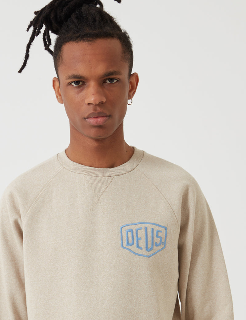 Deus Ex Machina Premium Tokyo Sweatshirt - Safari Marle