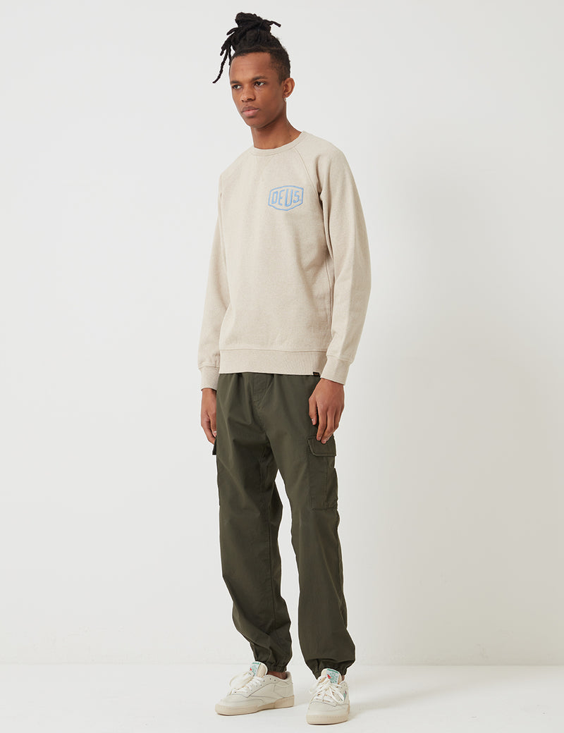 Deus Ex Machina Premium Tokyo Sweatshirt - Safari Marle
