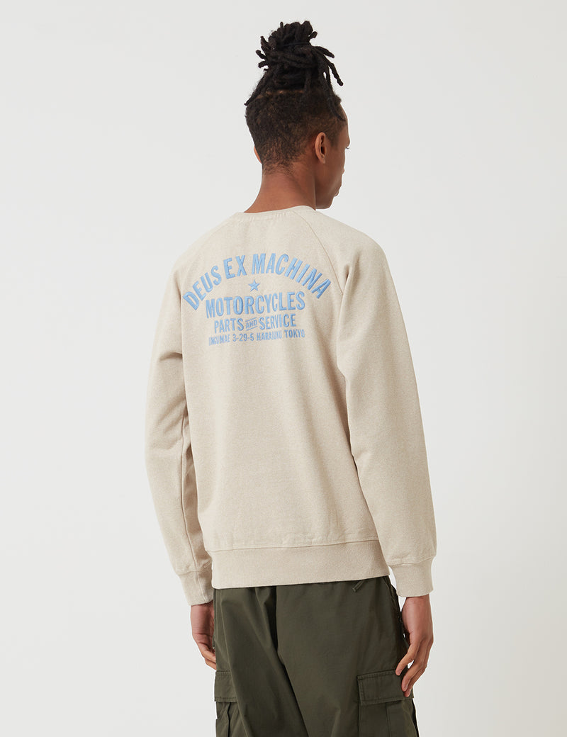 Deus Ex Machina Premium Tokyo Sweatshirt - Safari Marle