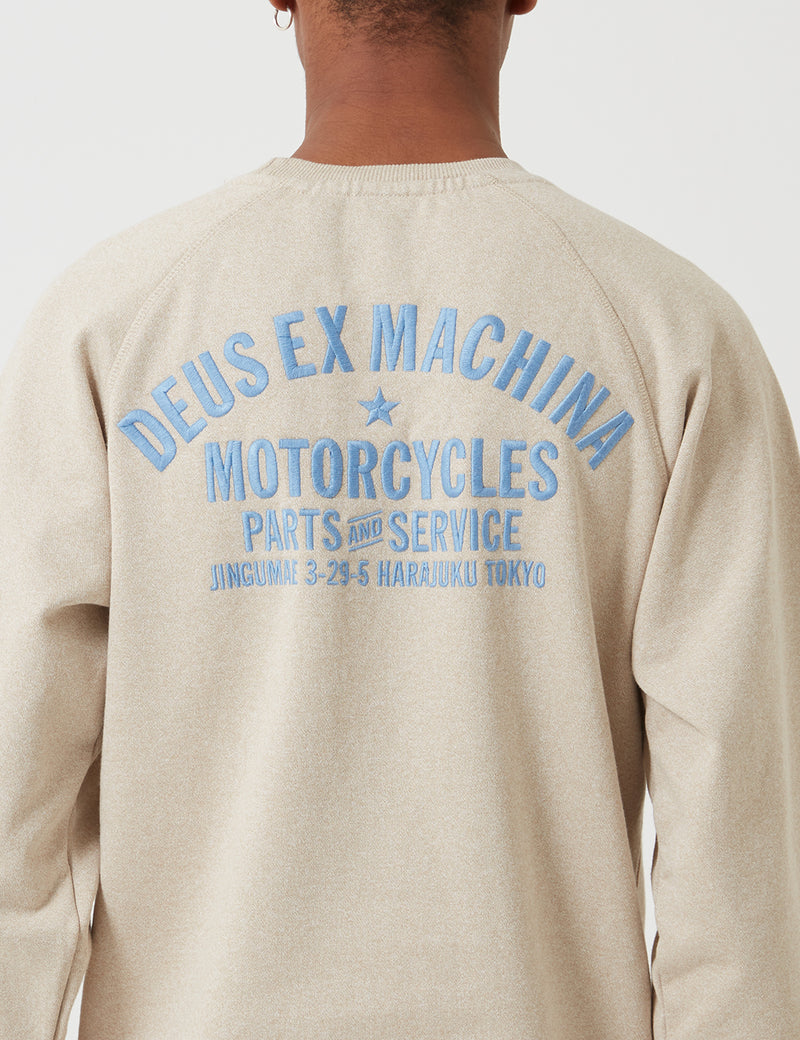 Deus Ex Machina Premium Tokyo Sweatshirt - Safari Marle