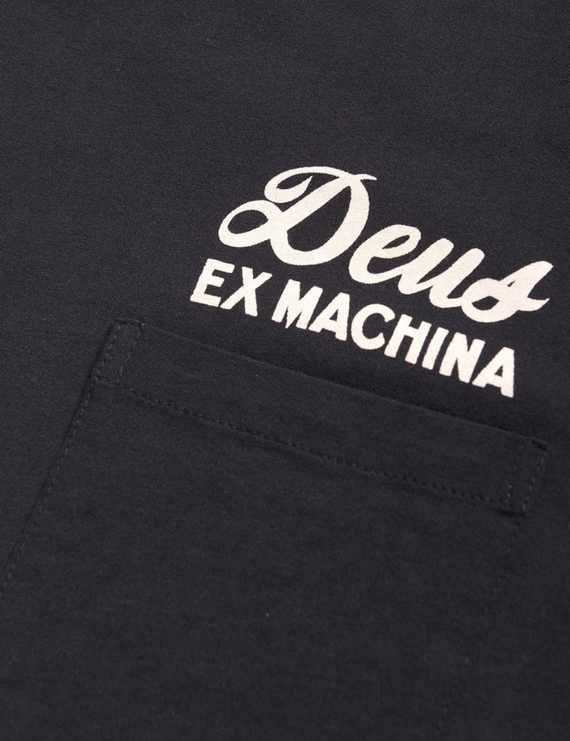 Deus ExMachinaアドレス東京ポケットTシャツ-ブラック