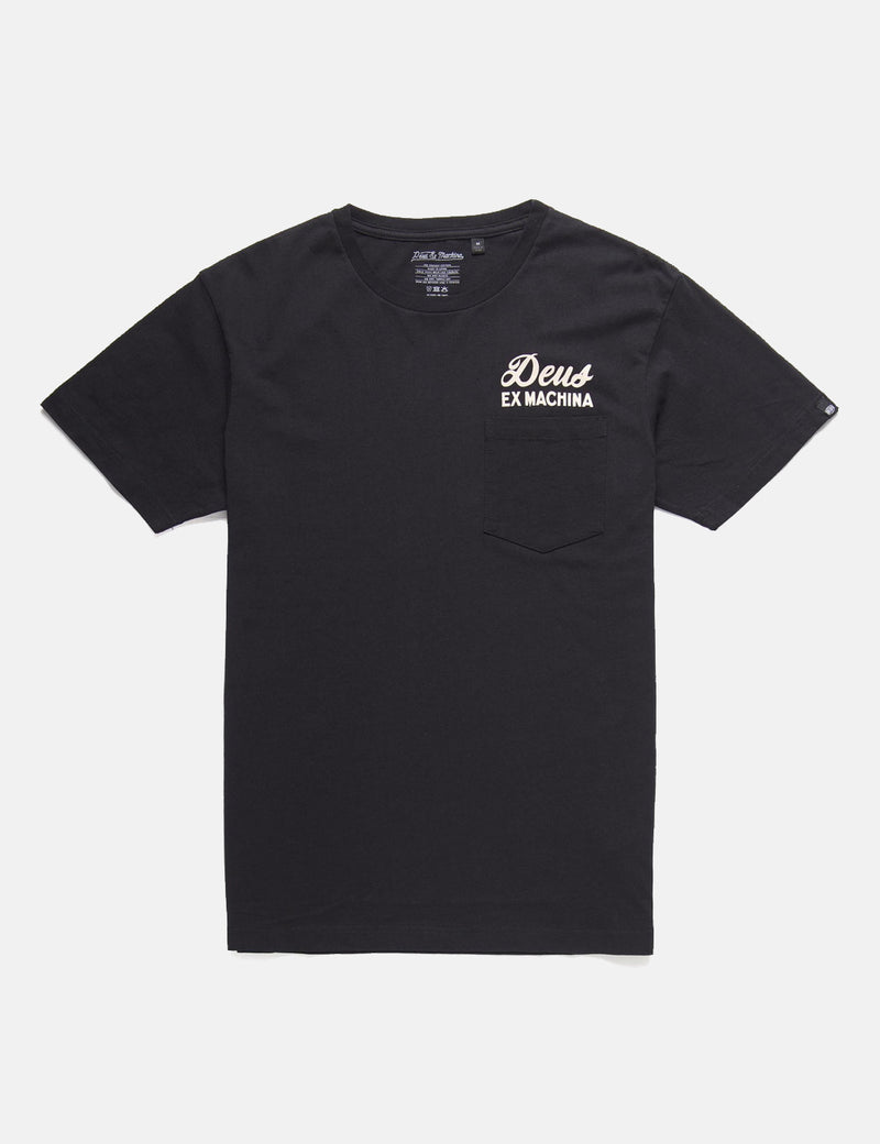 Deus ExMachinaアドレス東京ポケットTシャツ-ブラック