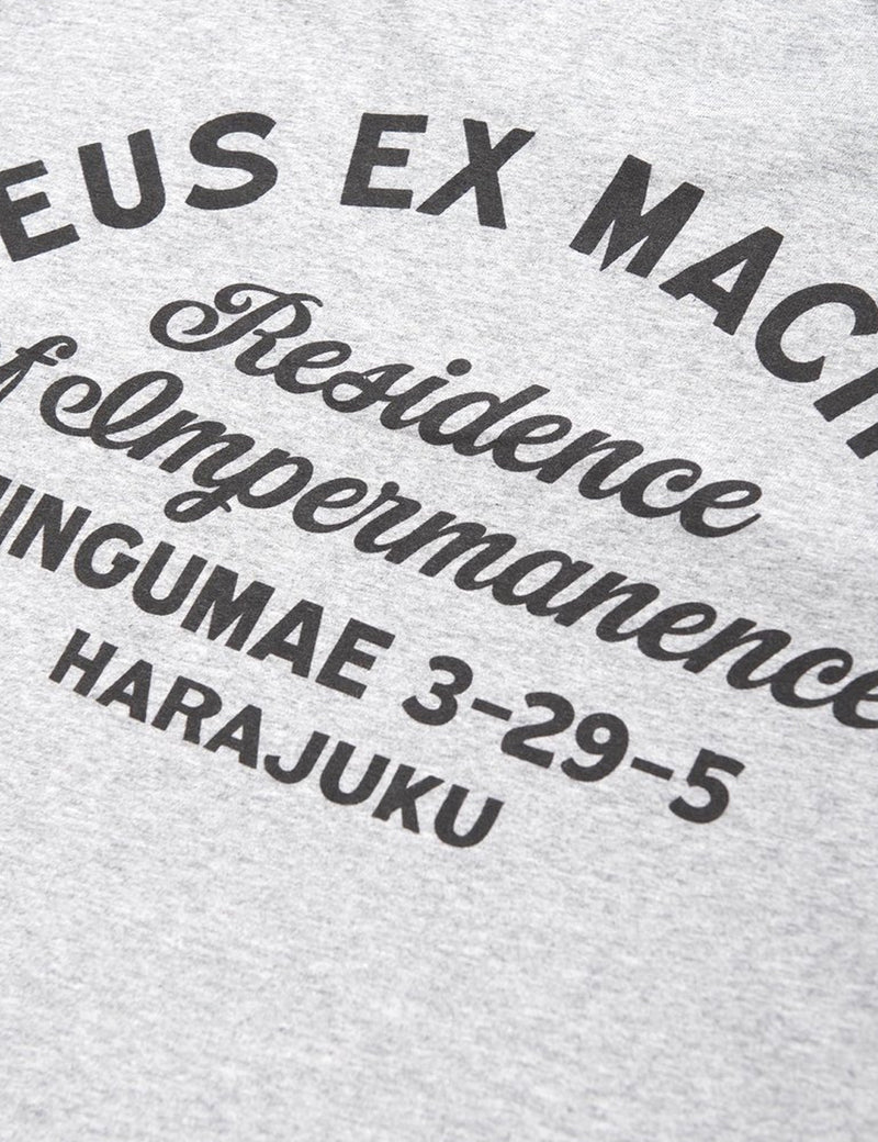 Deus Ex Machina 주소 도쿄 포켓 티셔츠-그레이 마블