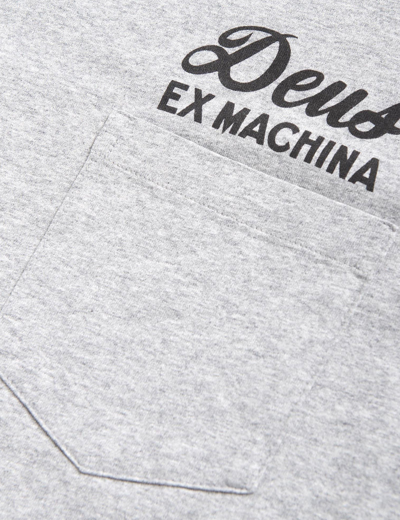 Deus ExMachinaアドレス東京ポケットTシャツ-グレーマーブル