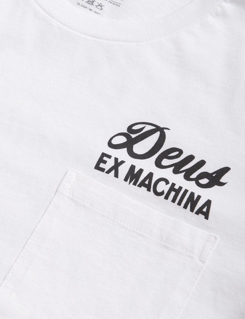 Deus Ex Machina 주소 도쿄 포켓 티셔츠-화이트