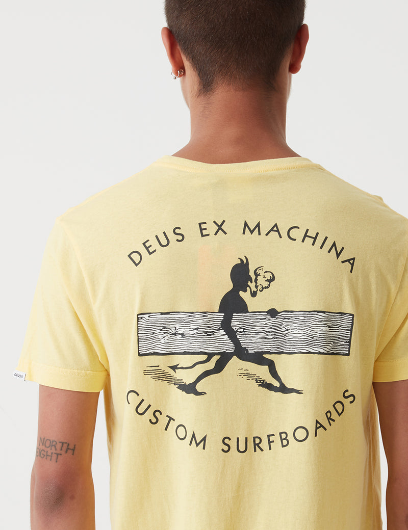 T-Shirt Deus Ex Machina Loggins - Jaune