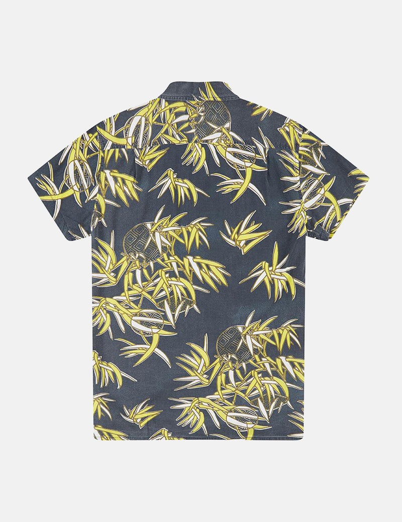 Deus Ex Machina Miyagi Dean Short Sleeve Shirt - Blue/Yellow