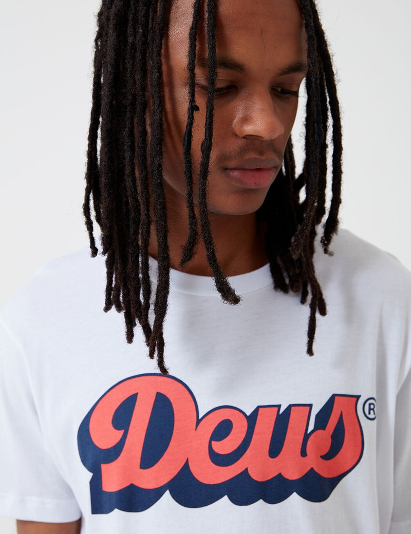 Deus ExMachinaファズTシャツ-ホワイト