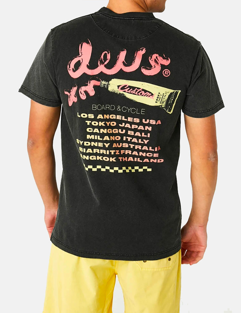 Deus Ex Machina PasteTシャツ-ブラック