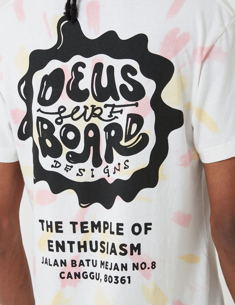 Deus ExMachinaバンザイタイダイTシャツ-ホワイトコンボ