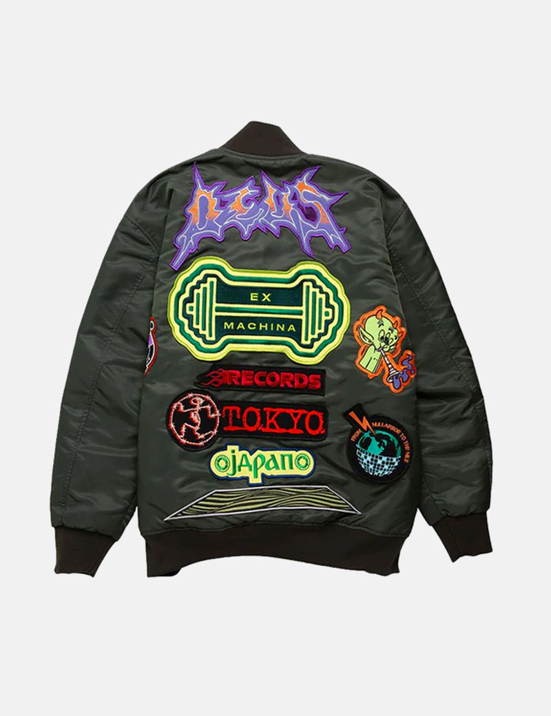 Deus Ex Machina Genrewars Bomber Jacket - Teal Black