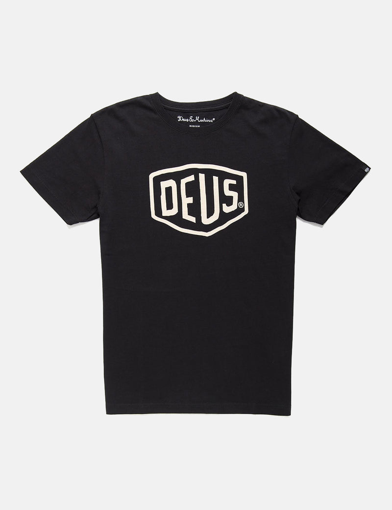 Deus ExMachinaシールドTシャツ-ブラック