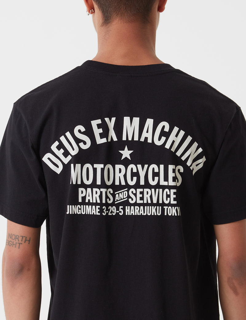 Deus Ex MachinaアドレスTシャツ-ブラック