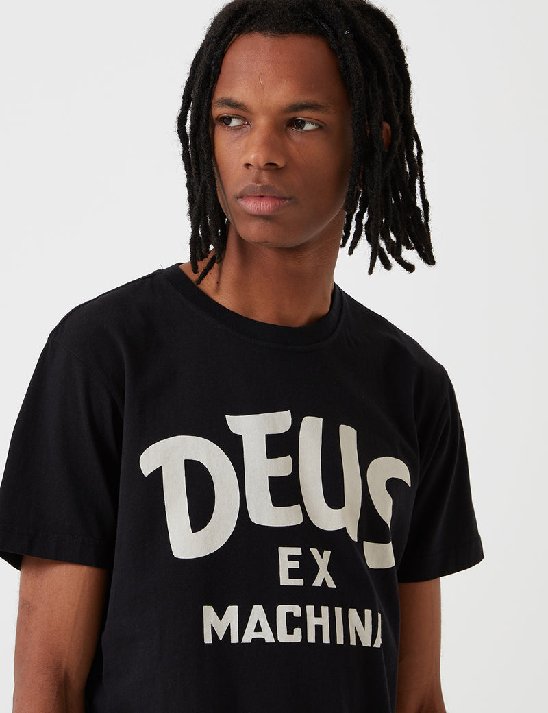 Deus Ex Machina CurvyTシャツ-ブラック
