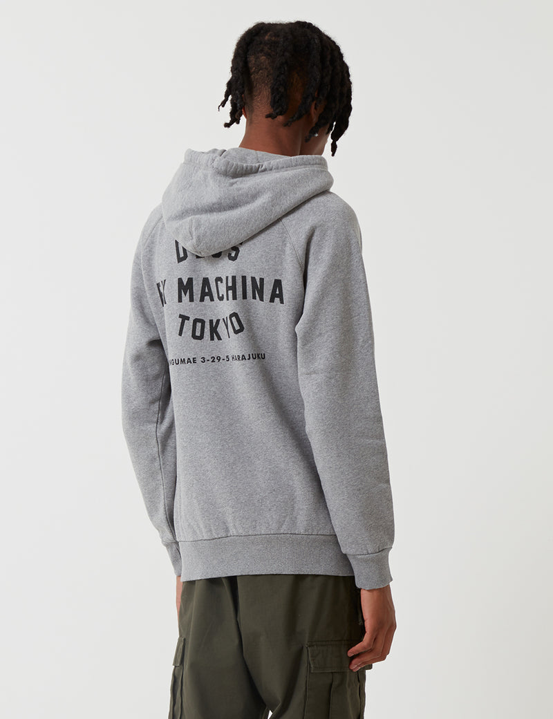 Deus Ex Machina Tokyo Address Hoodie - Grey Marl