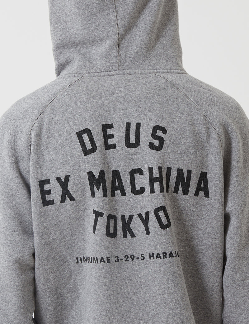Deus Ex Machina Tokyo Address Hoodie - Grey Marl