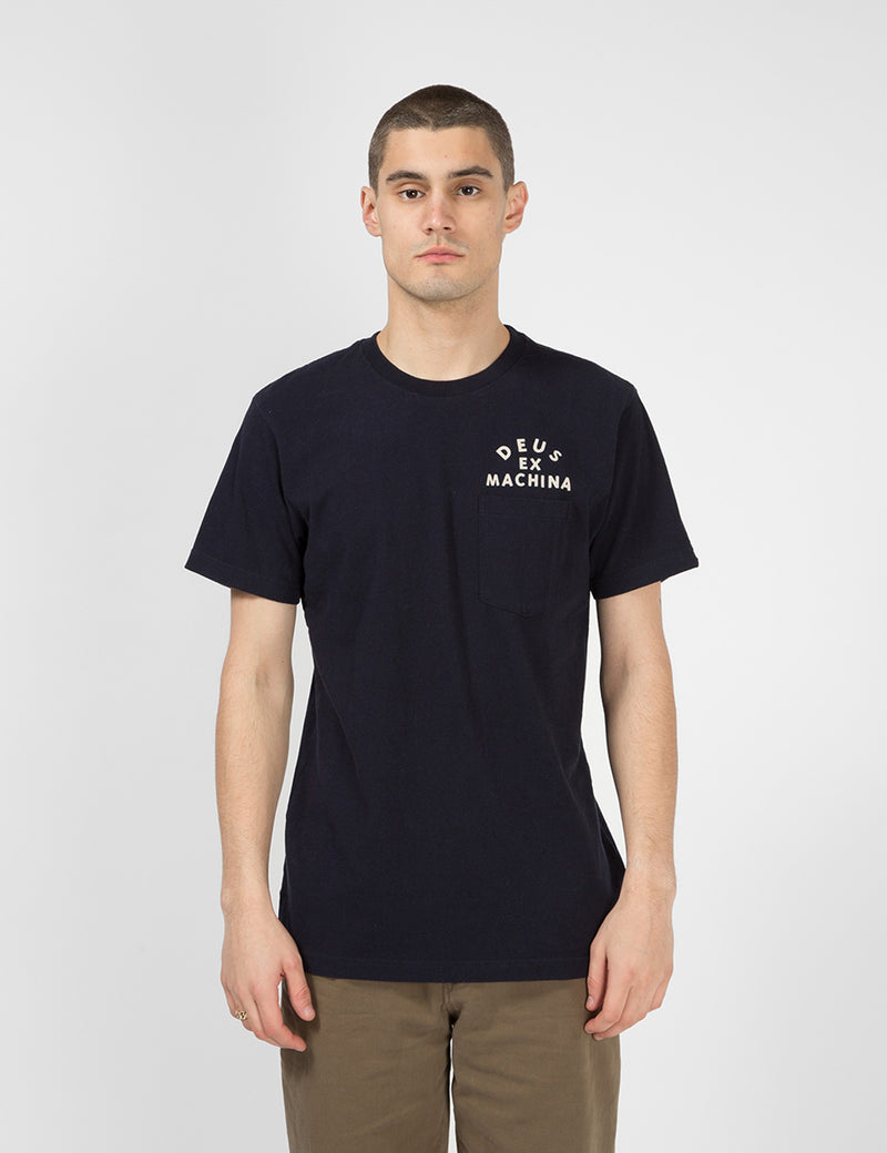 Deus Ex MachinaCangguポケットTシャツ-ミッドナイトブルー
