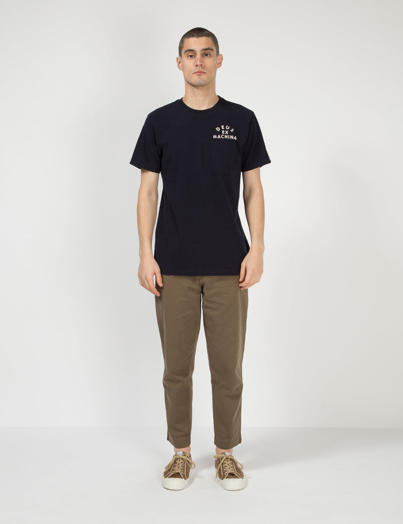 Deus Ex MachinaCangguポケットTシャツ-ミッドナイトブルー