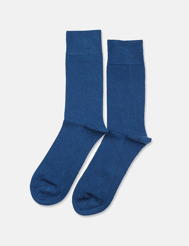 Democratique Solid Socks - New Blue